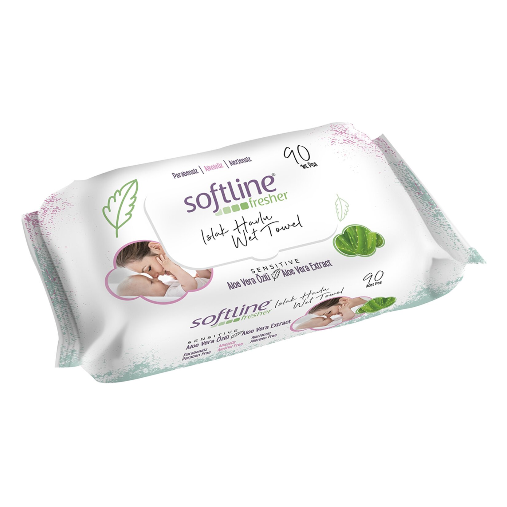 Softline Islak Havlu Aloe Vera Özlü 90'lı