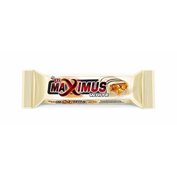 Eti Maximus Beyaz Çikolatalı Yer Fıstıklı Nuga Bar
