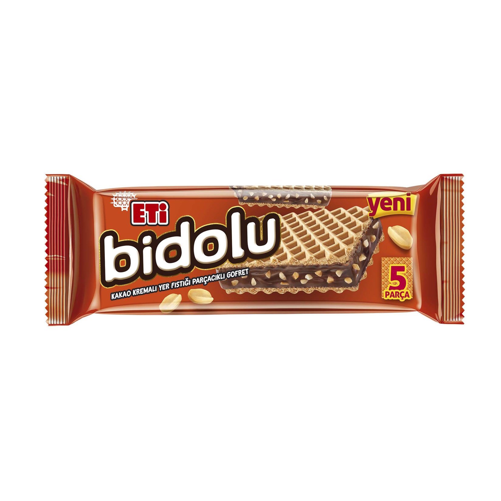 Eti Bidolu Kakao Kremalı Yer Fıstığı Parçacıklı Gofret 81 g