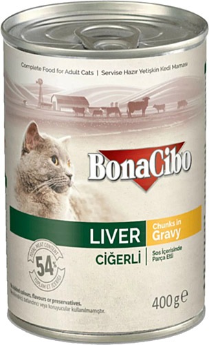 Bonacibo Ciğerli Kedi Maması 400gr