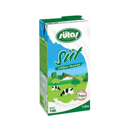 Sütaş Yarım Yağlı Süt 1 Litre
