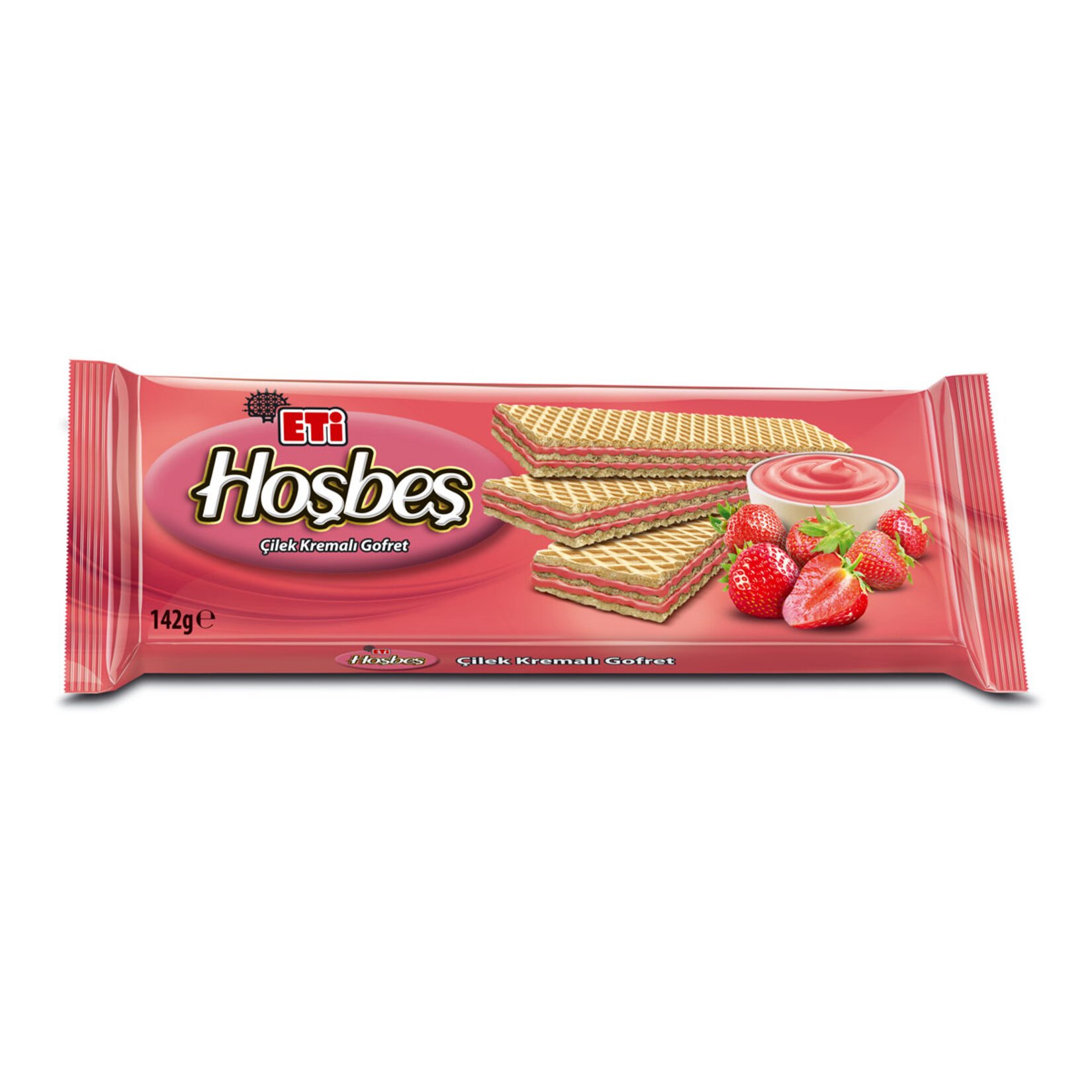 Eti Hoşbeş Çilek Kremalı Gofret 142gr