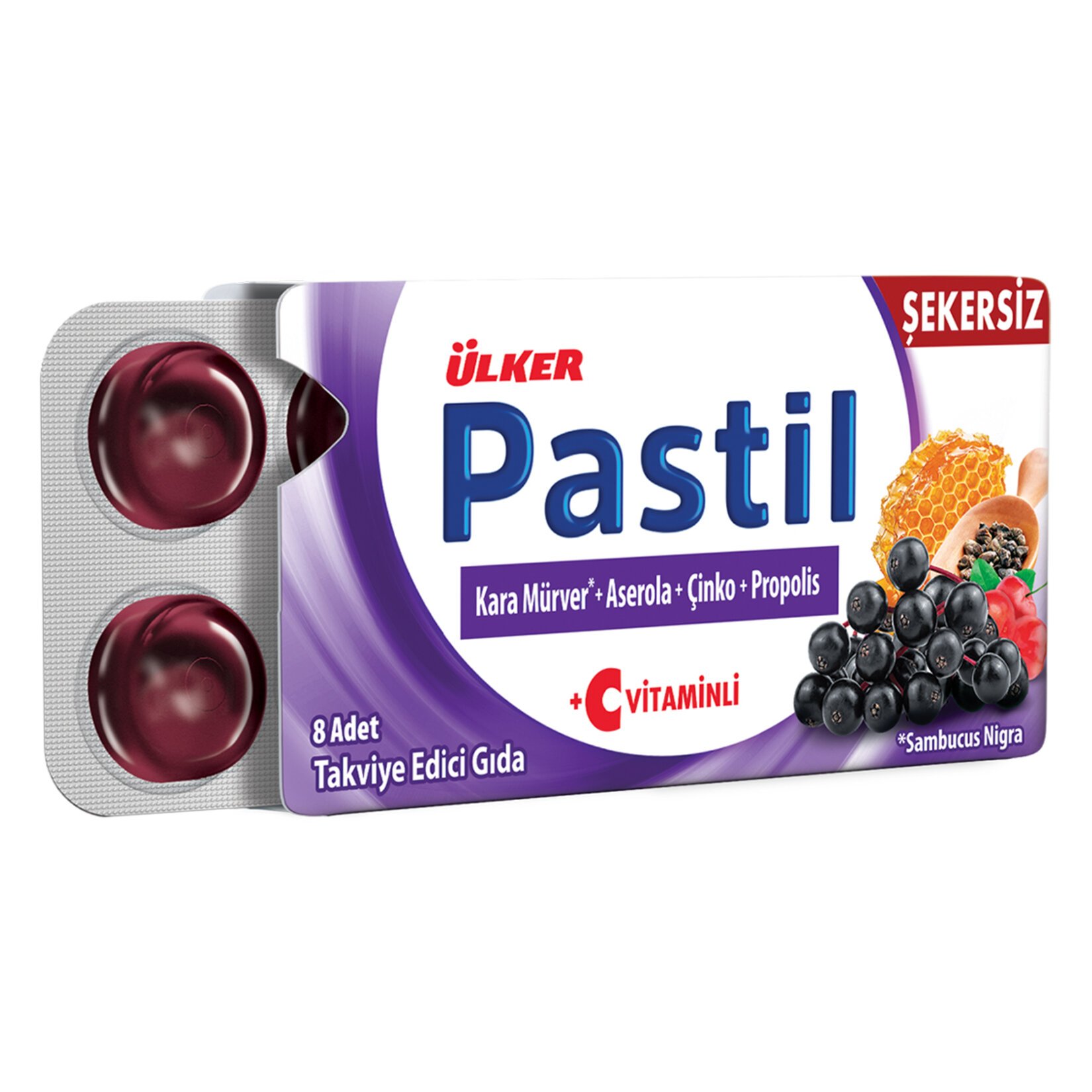 Ülker Pastil Kara Mürver Çinko Propolis 22,4gr