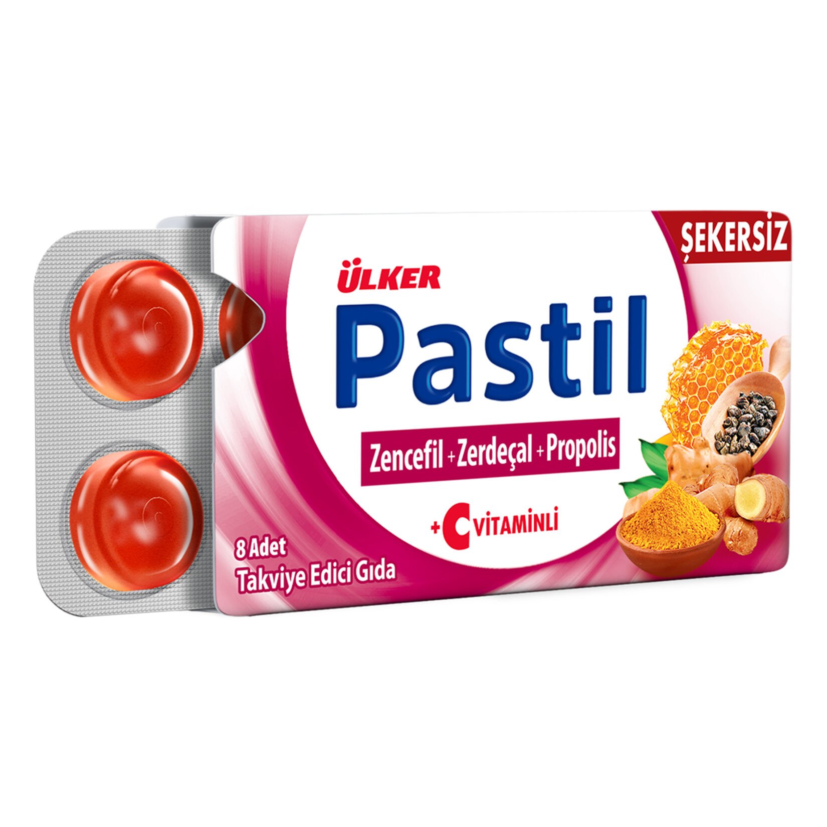 Ülker Pastil Zencefil Zerdeçal Propolis 8'li 22,4gr